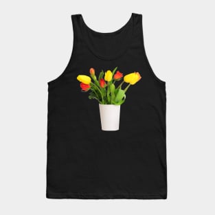 Yellow Tulips and Red Roses Tank Top